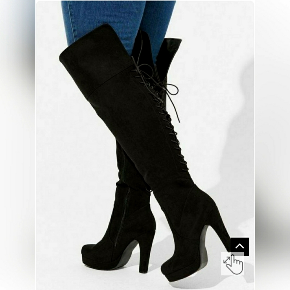 Size 8 Women's Torrid black thigh high boots